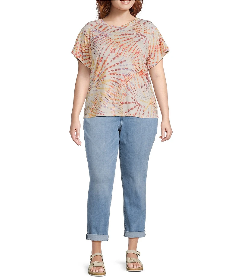 NYDJ Plus Size Margot Rolled Cuff Girlfriend Jeans