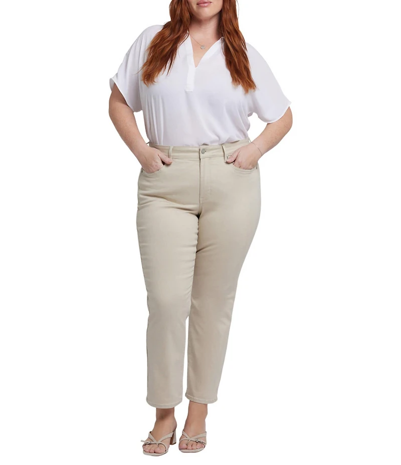 NYDJ Plus Size Marilyn Ankle Straight Ankle Jeans