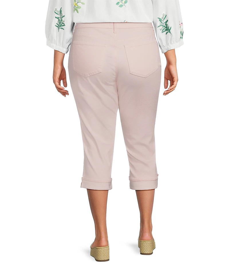 NYDJ Plus Size Marilyn Cool Embrace® Denim Straight Leg Cuffed Cropped Jeans