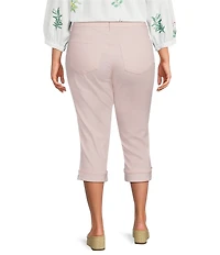NYDJ Plus Size Marilyn Cool Embrace® Denim Straight Leg Cuffed Cropped Jeans