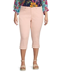 NYDJ Plus Size Marilyn Cool Embrace® Denim Straight Leg Cuffed Cropped Jeans