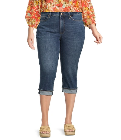 NYDJ Plus Size Marilyn Cuffed Crop Cool Embrace® Denim Jeans