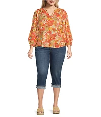 NYDJ Plus Size Marilyn Cuffed Crop Cool Embrace® Denim Jeans