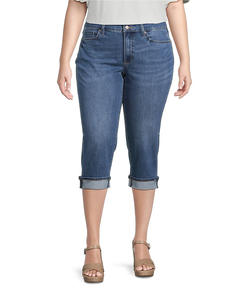 NYDJ Plus Size Marilyn Cuffed Crop Cool Embrace® Denim Jeans