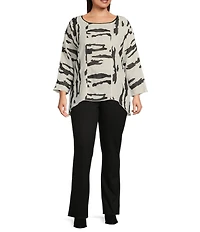NYDJ Plus Size Marilyn 5-Pocket Straight Leg Stretch Ponte Pants