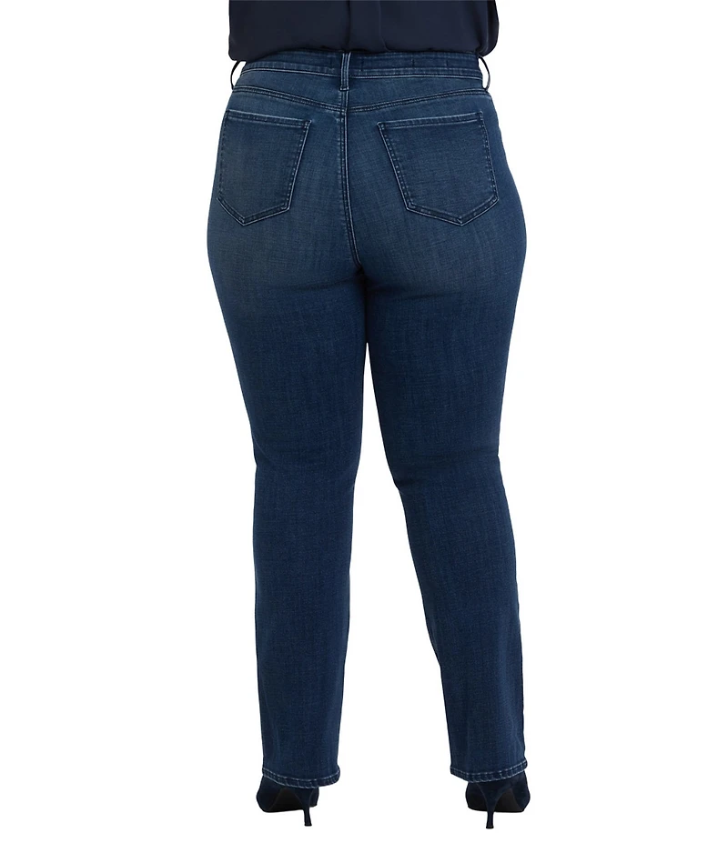 NYDJ Plus Size Marilyn High Rise Straight Leg Jeans