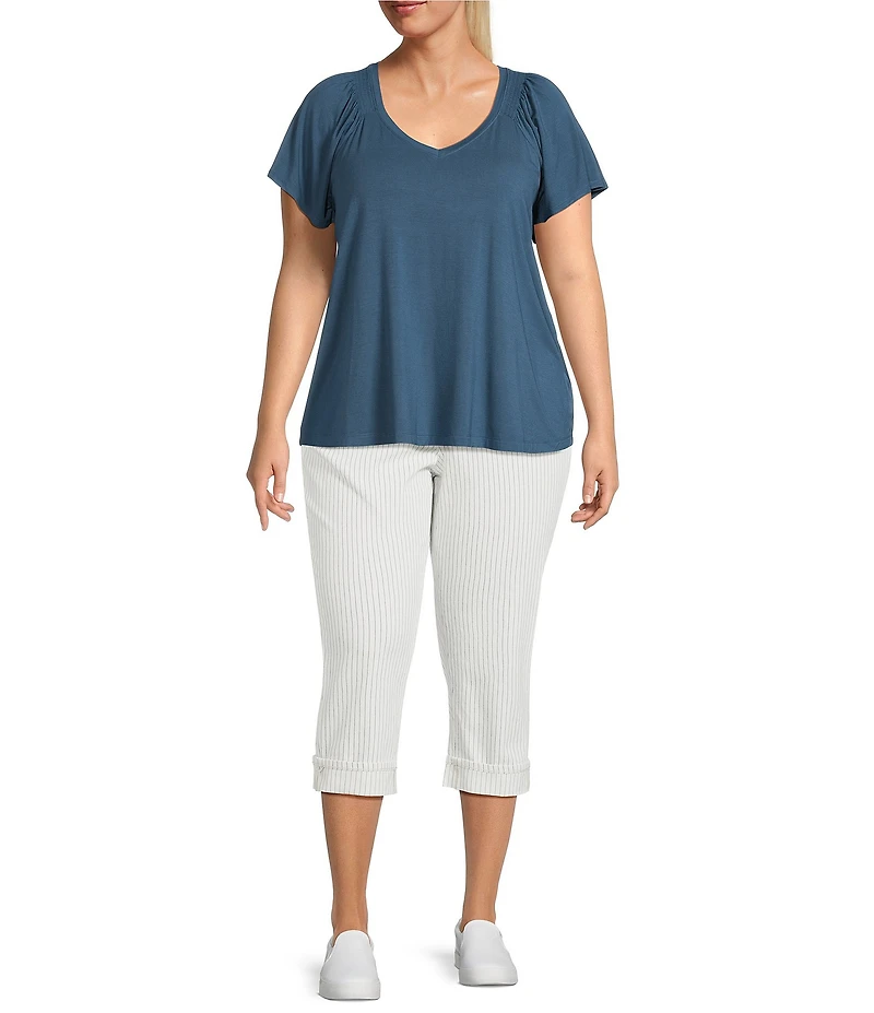 NYDJ Plus Size Marilyn Lift Tuck® Technology Straight Leg Cropped Jeans