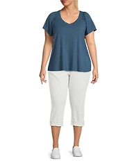 NYDJ Plus Size Marilyn Lift Tuck® Technology Straight Leg Cropped Jeans