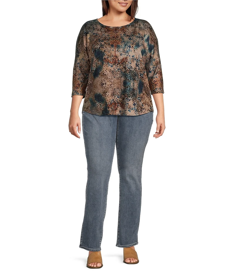 NYDJ Plus Size Marilyn Straight Leg High Rise Jeans