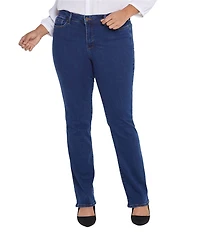 NYDJ Plus Size Stretch Denim Marilyn Straight Leg Jeans