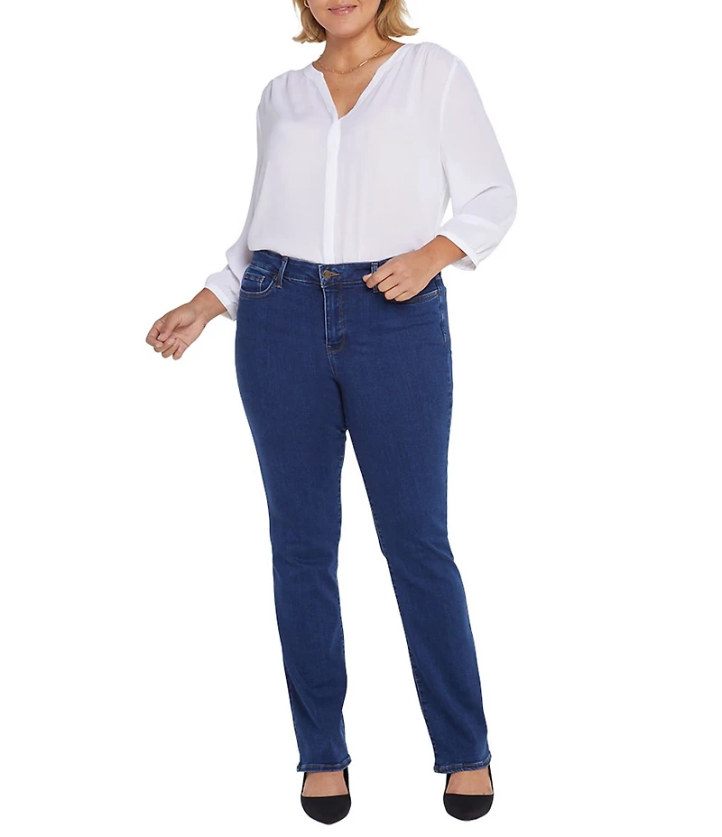 NYDJ Plus Size Stretch Denim Marilyn Straight Leg Jeans