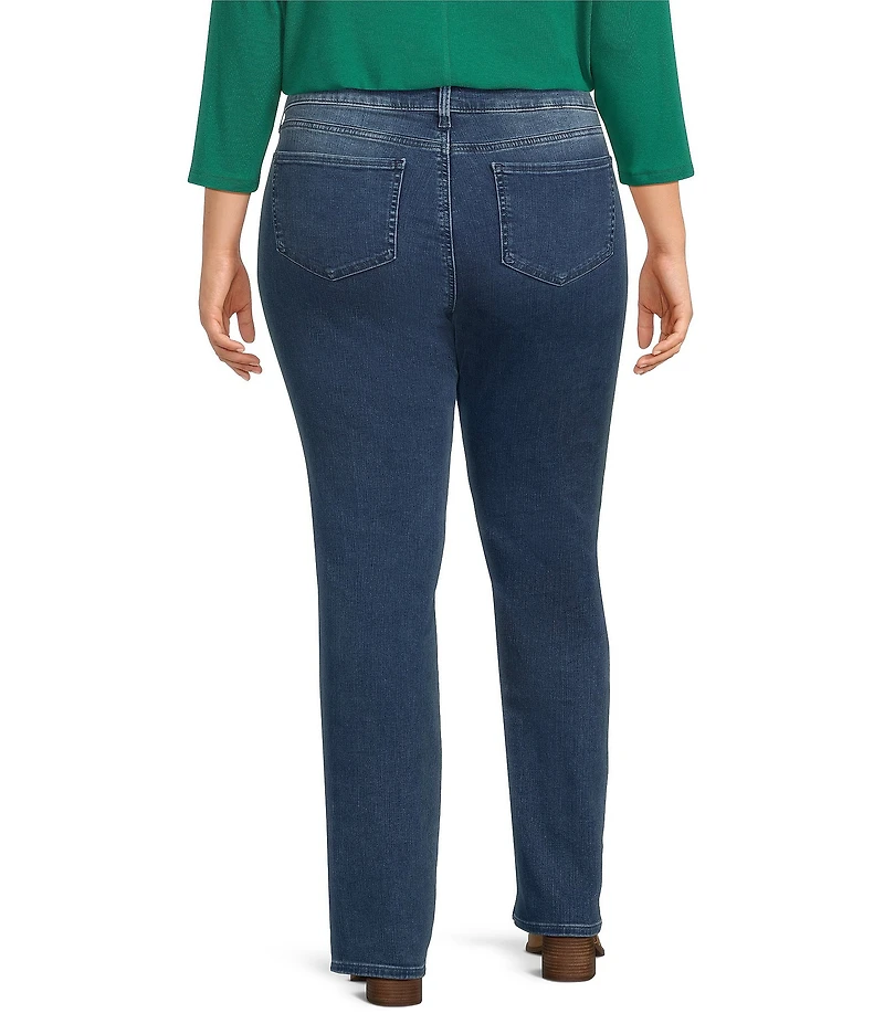 NYDJ Plus Size Stretch Denim Marilyn Straight Leg Jeans