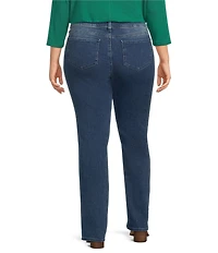 NYDJ Plus Size Stretch Denim Marilyn Straight Leg Jeans