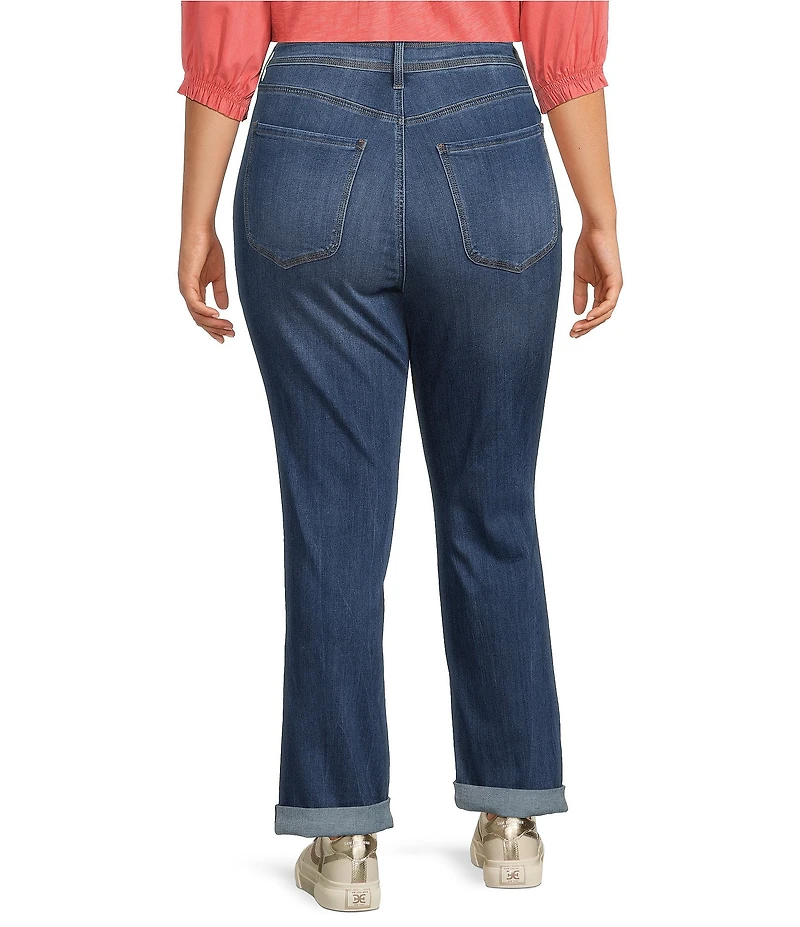 NYDJ Plus Size Marilyn Straight Leg Triple Stitching Jeans