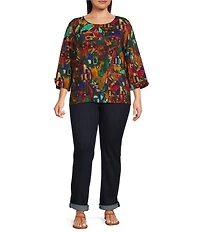 NYDJ Plus Size Marilyn Straight Leg Triple Stitching Jeans