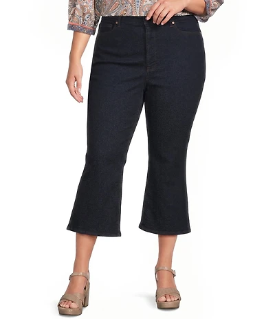 NYDJ Plus Size Monica Kick Flare Crop Jeans