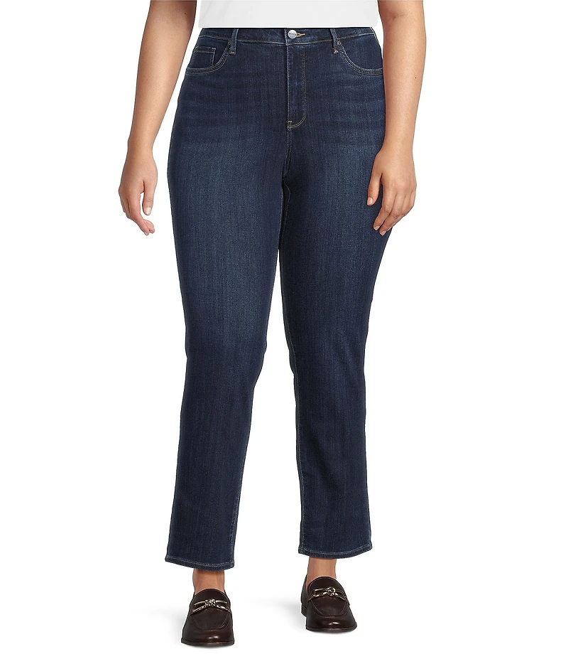 NYDJ Plus Size Sheri Slim Mid Rise Stretch Denim Jeans