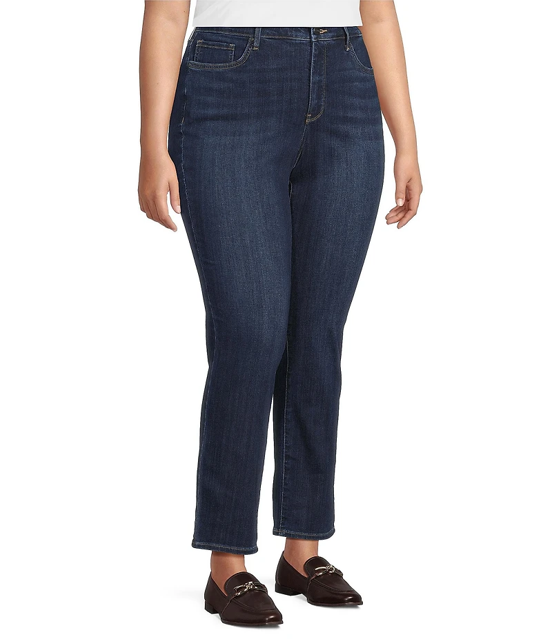 NYDJ Plus Size Sheri Slim Mid Rise Stretch Denim Jeans