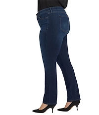 NYDJ Plus Size Sheri Slim Mid Rise Stretch Denim Jeans