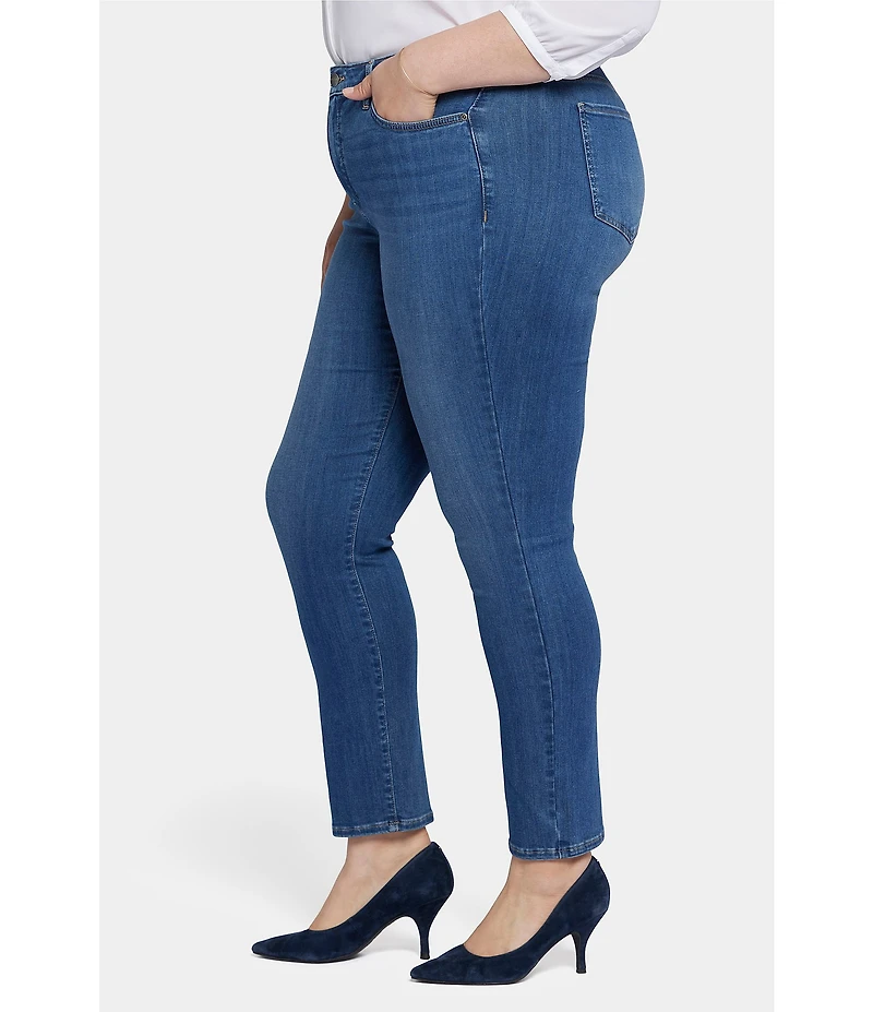 NYDJ Plus Size Sheri Slim Mid Rise Stretch Denim Jeans