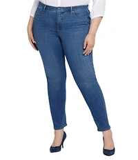 NYDJ Plus Size Sheri Slim Mid Rise Stretch Denim Jeans