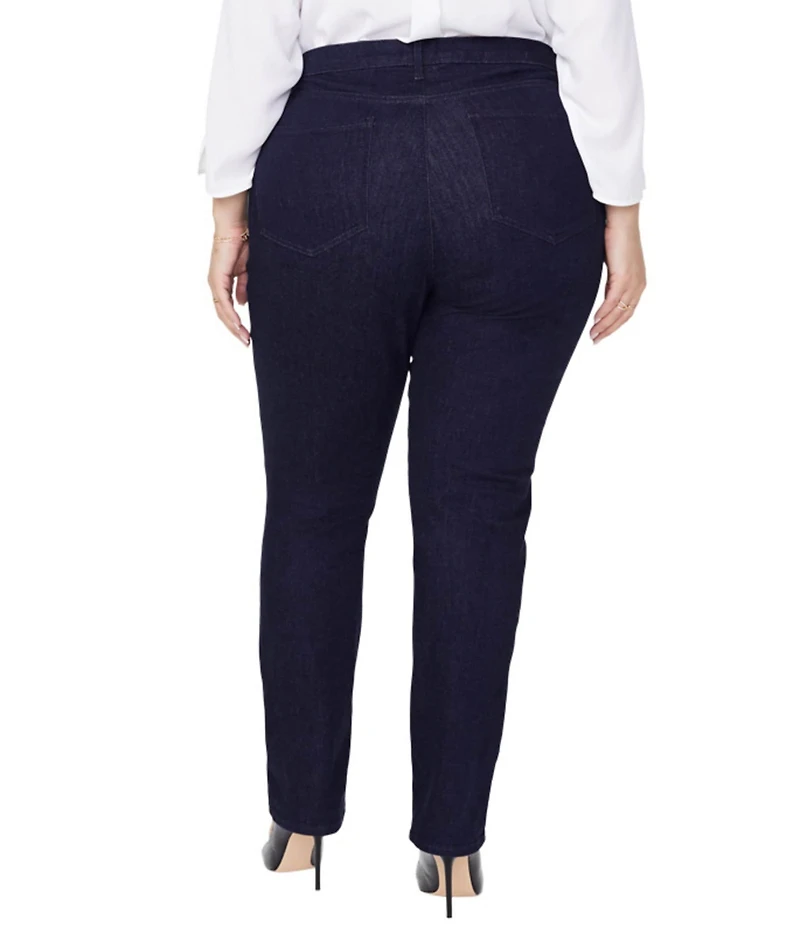 NYDJ Plus Size Sheri Slim Tonal Stitch High Rise 5-Pocket Slim Leg Ankle Jeans