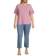 NYDJ Plus Size Straight Leg Ankle Jeans