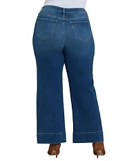 NYDJ Plus Size Teresa Lift Tuck® Stretch Denim Wide Leg Ankle Jeans