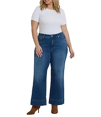 NYDJ Plus Size Teresa Lift Tuck® Stretch Denim Wide Leg Ankle Jeans