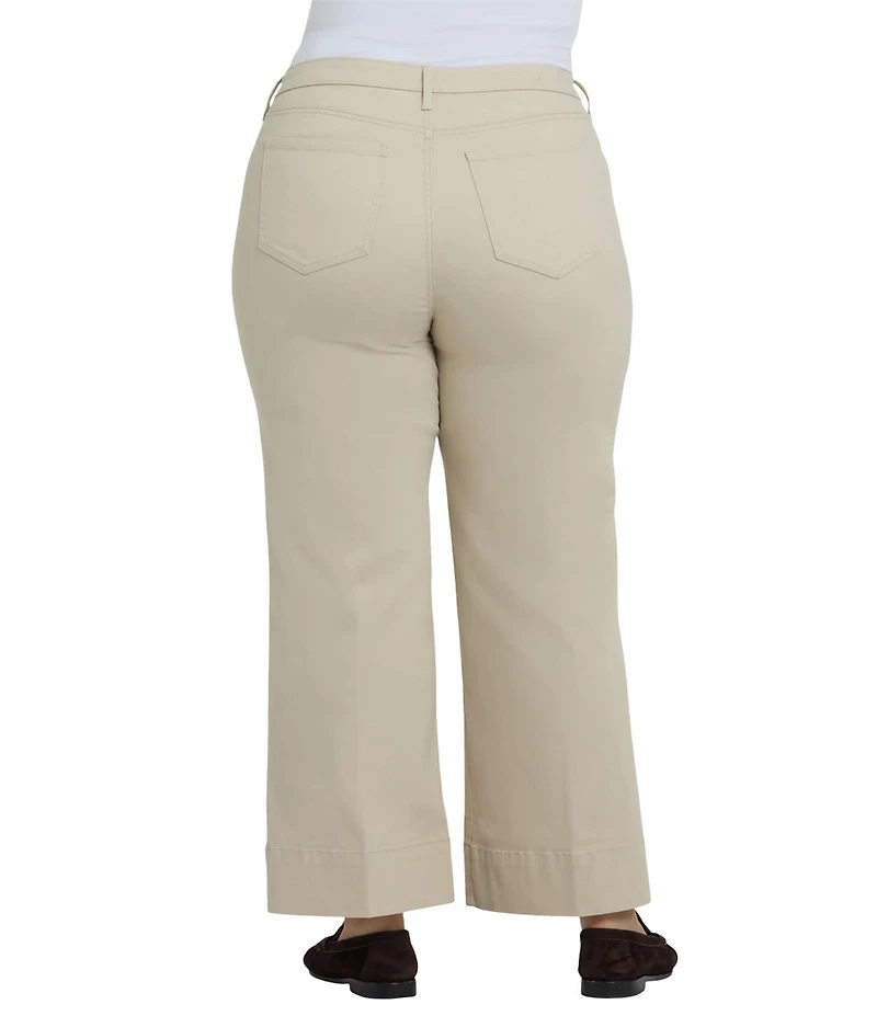 NYDJ Plus Size Teresa Lift Tuck® Stretch Denim Wide Leg Ankle Length Jeans