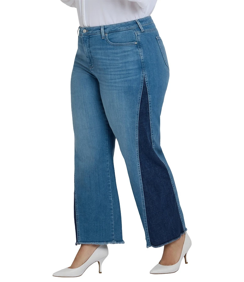 NYDJ Plus Size Teresa Lift Tuck® Technology Stretch Denim Side Panel Wide Leg Jeans