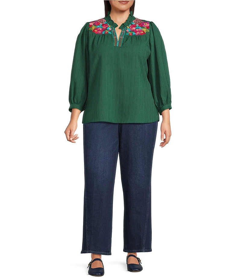 NYDJ Plus Size Teresa Lift Tuck® Technology Wide Leg Denim Jeans