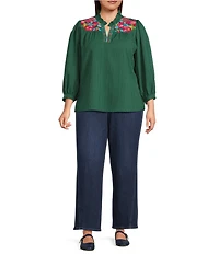 NYDJ Plus Size Teresa Lift Tuck® Technology Wide Leg Denim Jeans