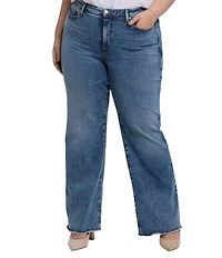 NYDJ Plus Size Teresa Lift Tuck® Technology Wide Leg Frayed Hem Jeans