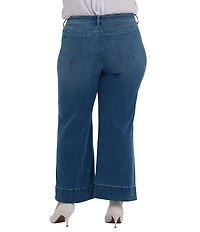 NYDJ Plus Size Teresa Lift Tuck® Deep Hem Wide Leg Ankle Jeans