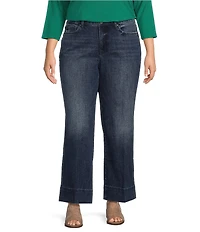 NYDJ Plus Size Teresa Lift Tuck® Deep Hem Wide Leg Ankle Jeans