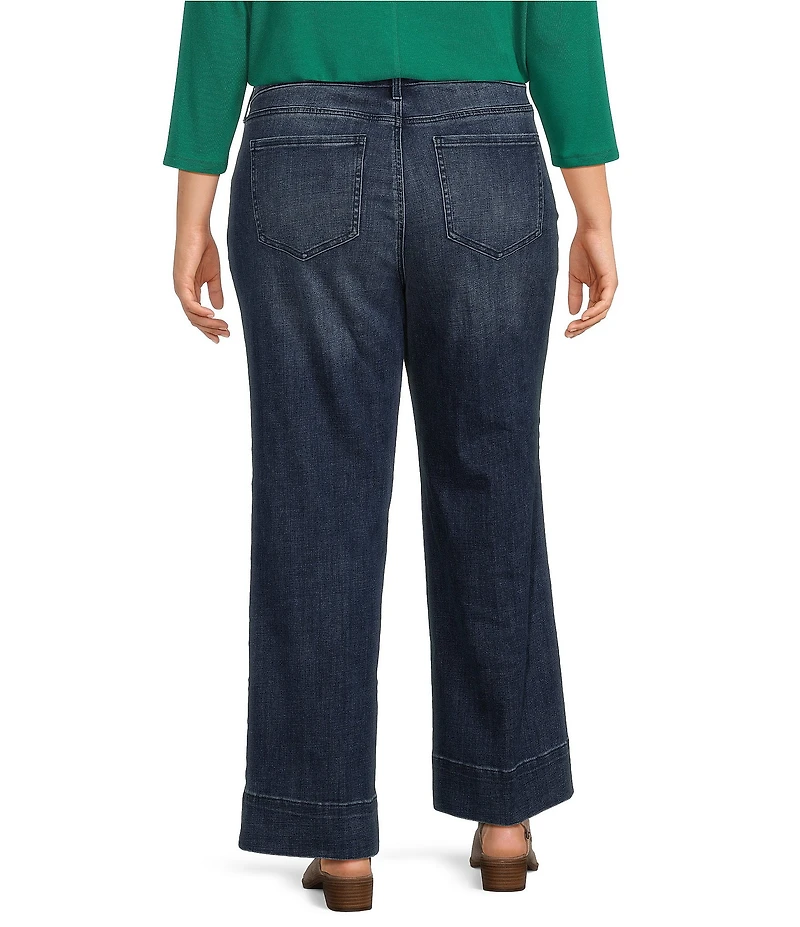NYDJ Plus Size Teresa Lift Tuck® Deep Hem Wide Leg Ankle Jeans