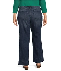 NYDJ Plus Size Teresa Lift Tuck® Deep Hem Wide Leg Ankle Jeans