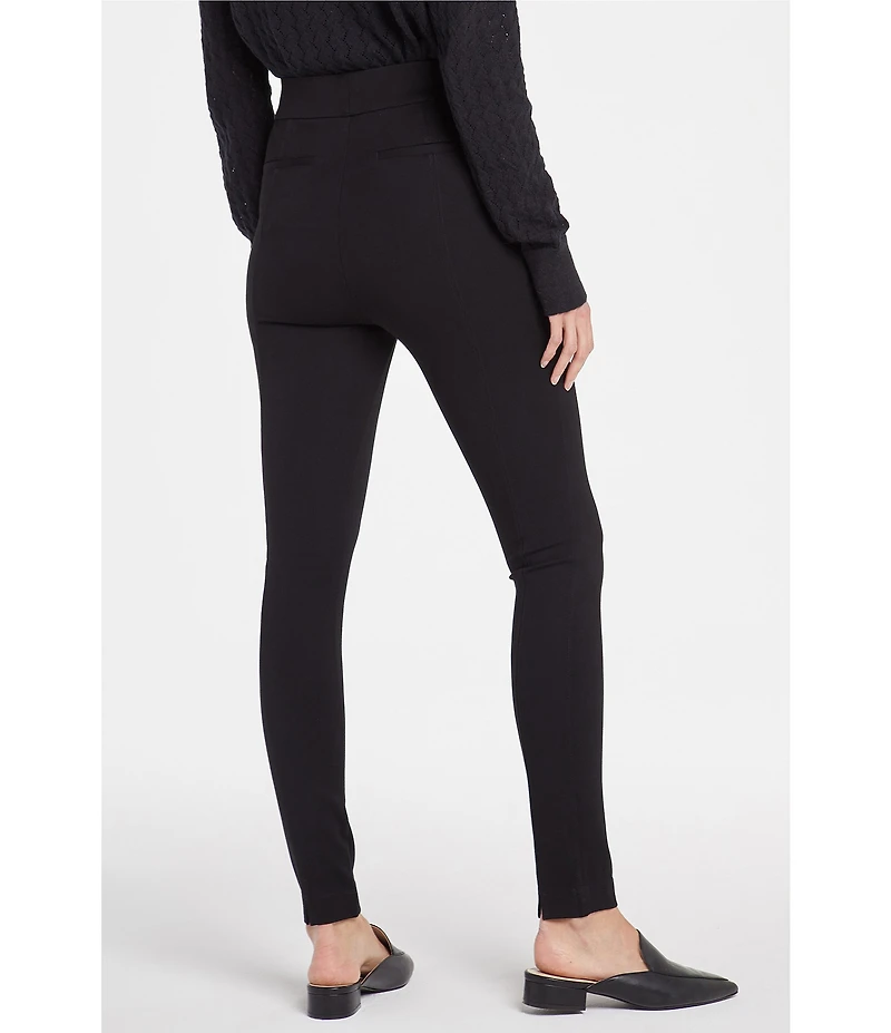 NYDJ Ponte Pull-On Back Slit Skinny Slim Fit Leggings