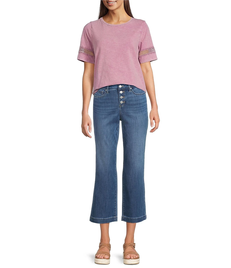 NYDJ Relaxed Piper Button Front Crop Jeans