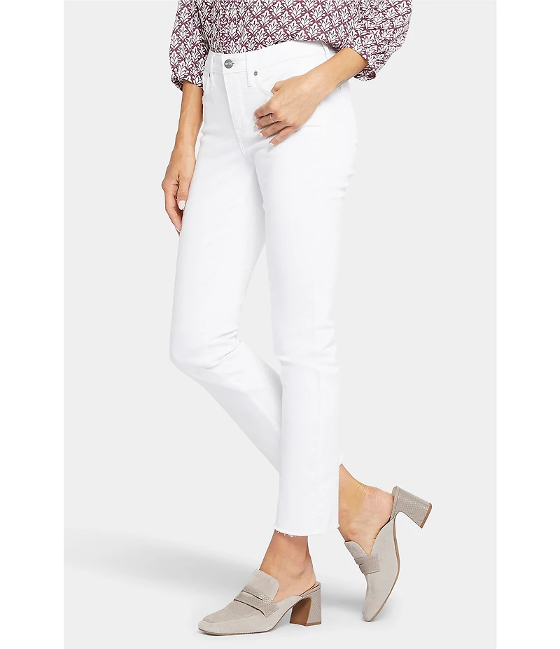 NYDJ Stretch Denim Sheri Slim Straight Fit Mid Rise Jeans