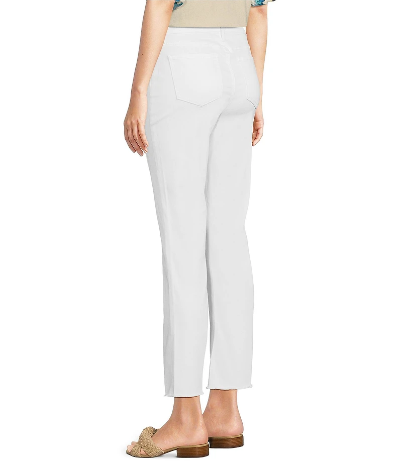 NYDJ Stretch Denim Sheri Slim Straight Fit Mid Rise Jeans