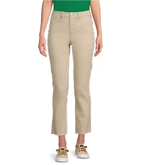 NYDJ Stretch Denim Sheri Slim Straight Fit Mid Rise Jeans