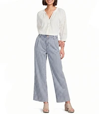 NYDJ Simone Denim High-Rise Wide Leg Full Jeans
