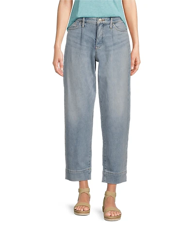 NYDJ Stretch Denim High Rise Wide Leg Ankle Jeans