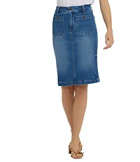 NYDJ Stretch Denim Lift Tuck® Technology High Rise A-Line Skirt