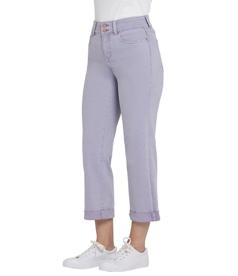 NYDJ Stretch Denim Lift Tuck® Technology Straight Leg Cropped Jeans