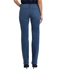 NYDJ Stretch Denim Marilyn High Rise Straight Leg Jeans