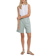 NYDJ Stretch Linen Blend High Rise Relaxed Fit Shorts