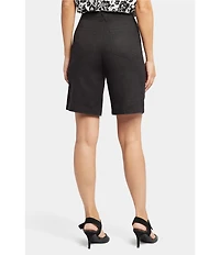 NYDJ Stretch Linen Lift Tuck® Technology Mid Rise Bermuda Shorts
